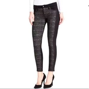 Joe's Jeans Black Plaid Skinny Ankle Pants Size 28